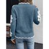 Pull pour Femmes Hiver Col V Pull Épais Chaud Tricoté Extensible Manches Longues Oversize Pull Tops