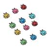 12pcs Resin Ladybug Shaped Refrigerator Magnets Home Kitchen Cute Cartoon Decorative Fridge Magnets