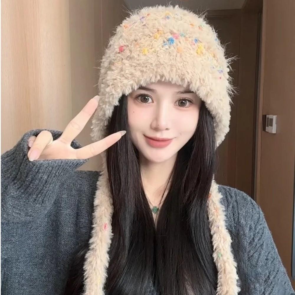 Ear Protection Winter Hat Warm Earmuff Knitted Hat Cute Lei Feng Cap for Women