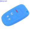 jingyuqin Remote Car Key Case Silicone For Dodge Journey Charger for Jeep Renegade Grand Cherokee for Chrysler 200 300 Smart Key