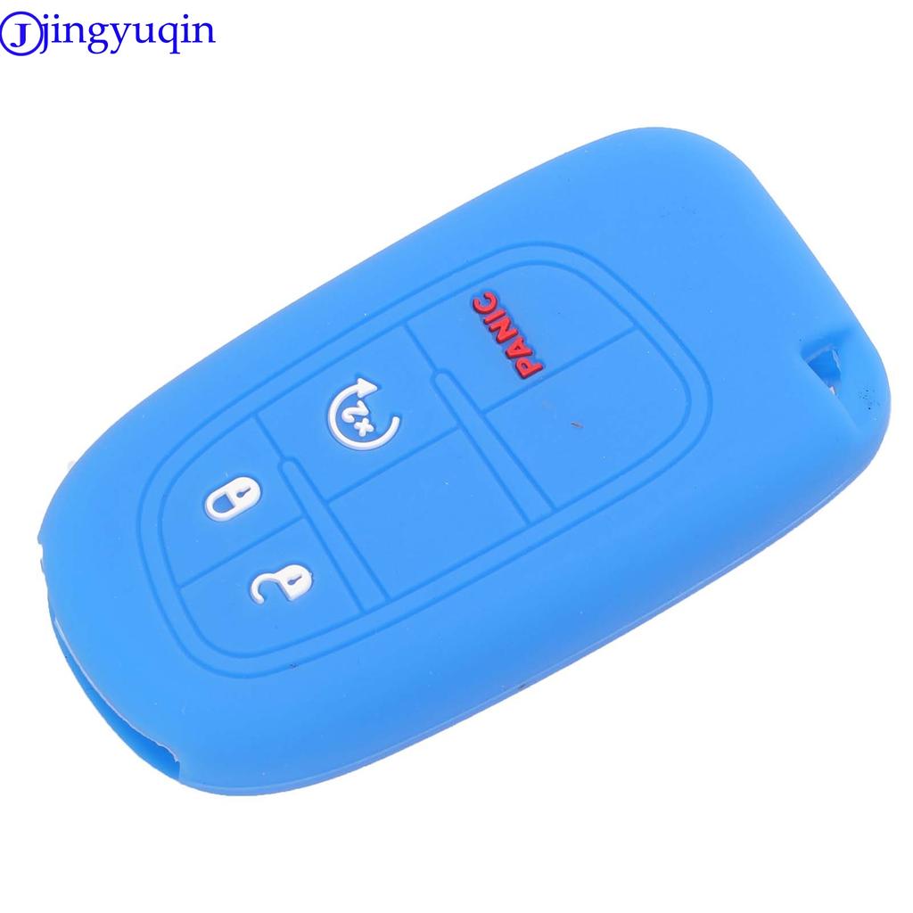 jingyuqin Remote Car Key Case Silicone For Dodge Journey Charger for Jeep Renegade Grand Cherokee for Chrysler 200 300 Smart Key