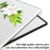 ANYHI Bathroom Wall 31x24 Matte Black Modern Rectangular Wall Mirror with Perfect for Living Bedroom Mirror, Mount, Inch, Metal, Shelf, Room,