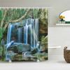 3d Printed Natural Forest Landscape Shower Curtain Waterproof Fabric Waterfall Bathroom Curtains Wall Decoration Large 300x180