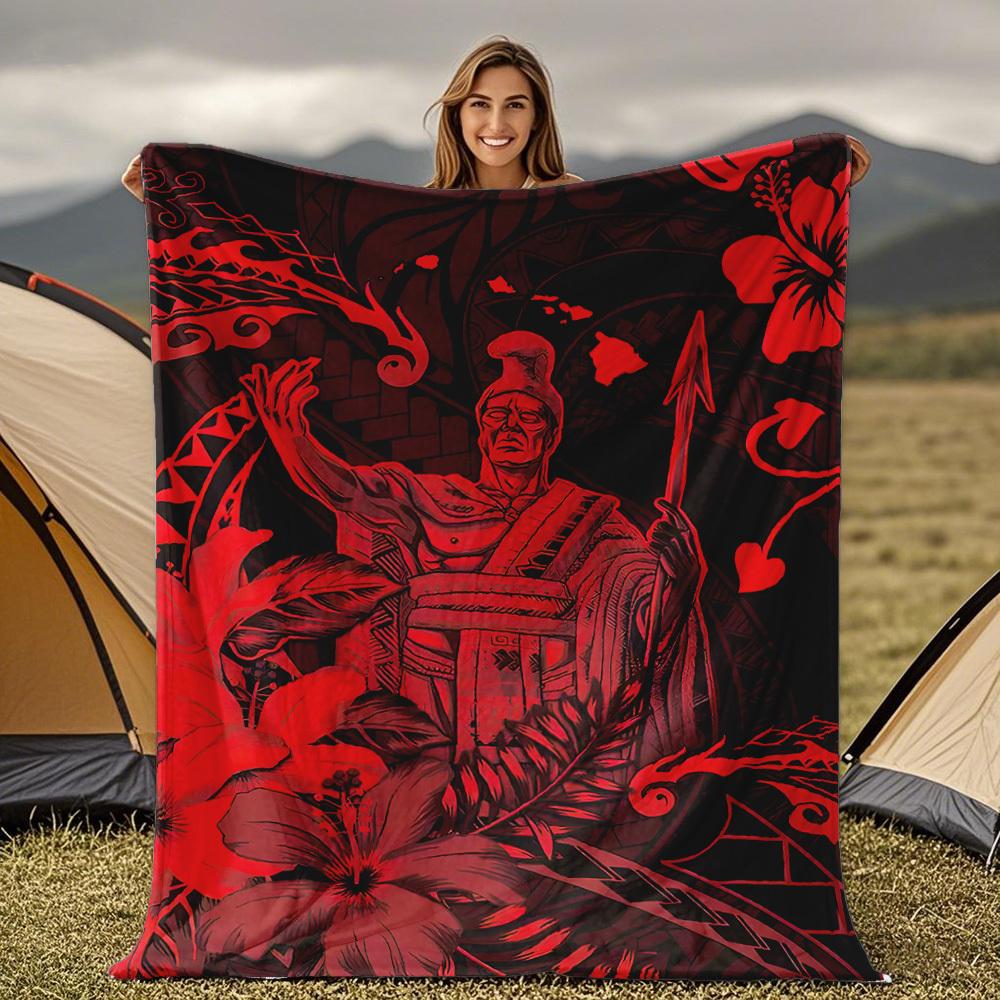 

Polynesian patterns Blanket for Sofa Bed Travel Camping Living Room Office Conditioning Blanket for All Seasons Gifts 75x100cm (30x40inch)