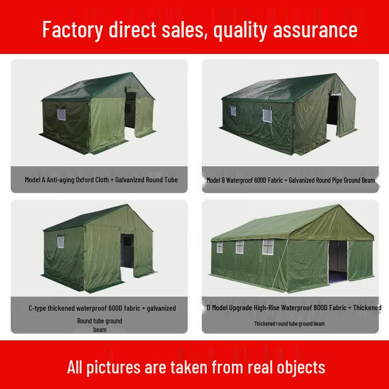 JINGGENG Heavy-Duty 3-Layer Canvas Temporary Shelter Tent