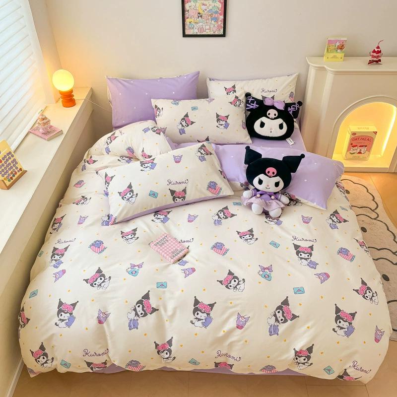 Bed Three-Piece Set, Digital Printing Cartoon Series Double-Sided Printing Three-Piece Set