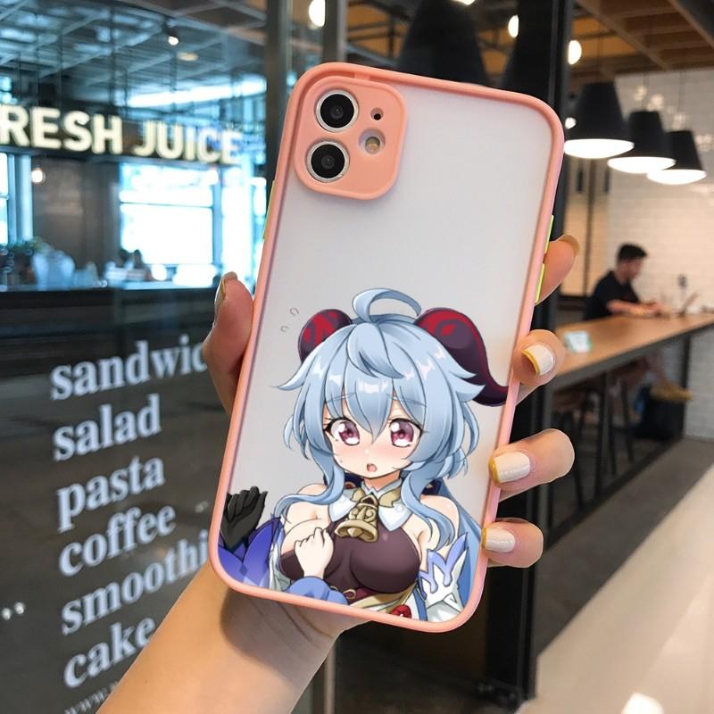 Genshin Impact Ganyu Telefondeksel For IPhone 13 12 11 Mini Pro Max XS X Max XR 8 7 Plus SE 2022 Hudfarget Telefondesksel