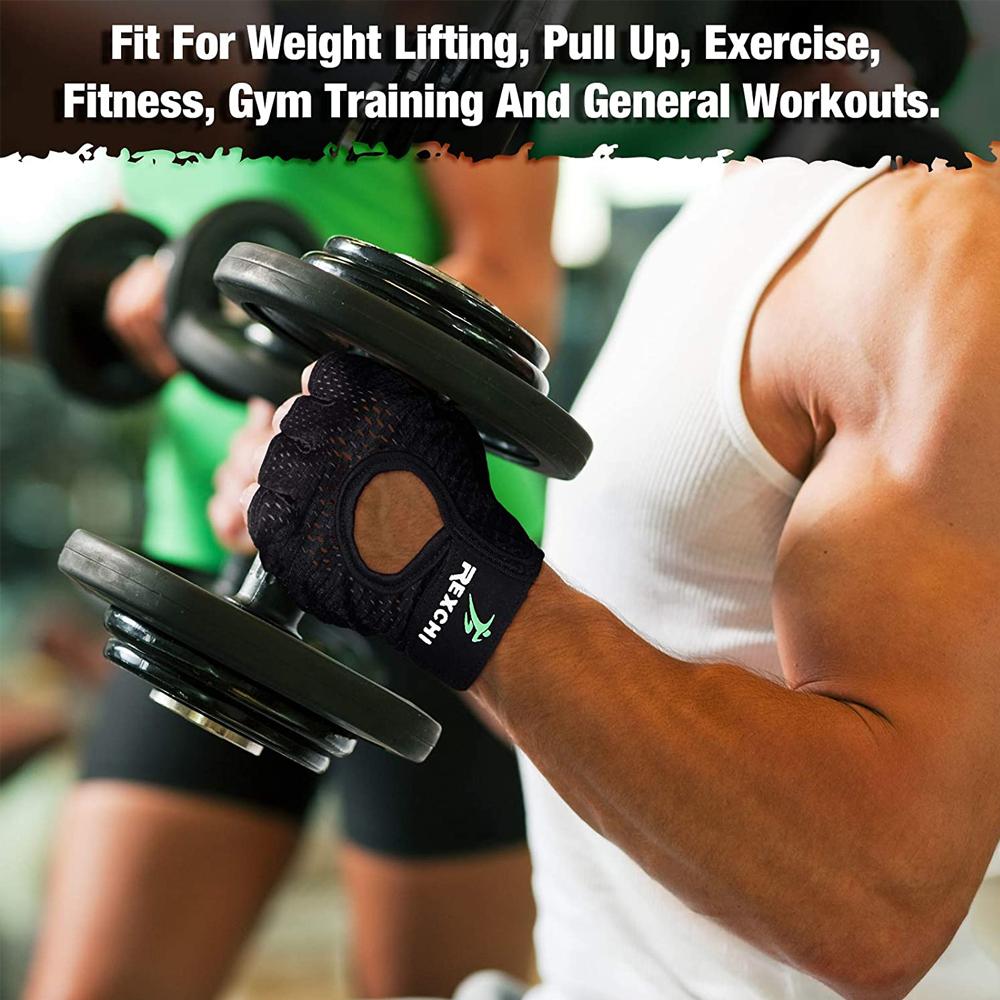 Guanti Esercizi Acquista Guanti Fitness Ciclismo Guanti Mezze Dita Traspiranti Guanti Sportivi Da Esterno Materiale Crossfit - Foto 4