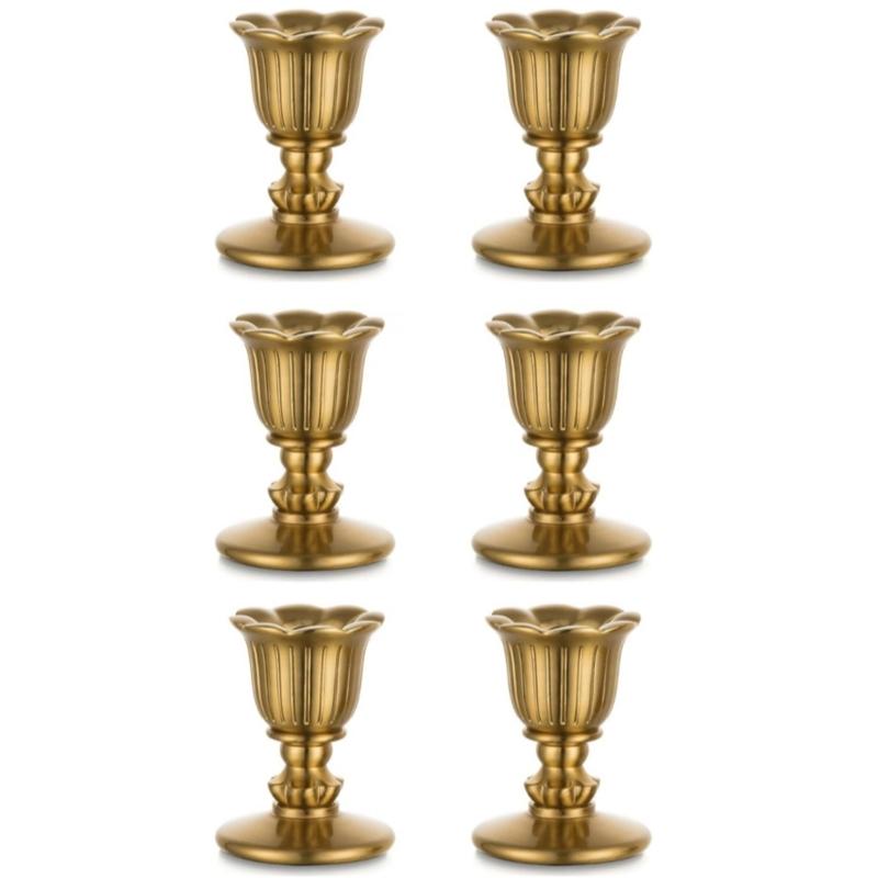 Retro Taper Candle Holders Copper Candlestick Holders for Home Dinning Table Centerpiece Wedding Holiday Party Chrismas