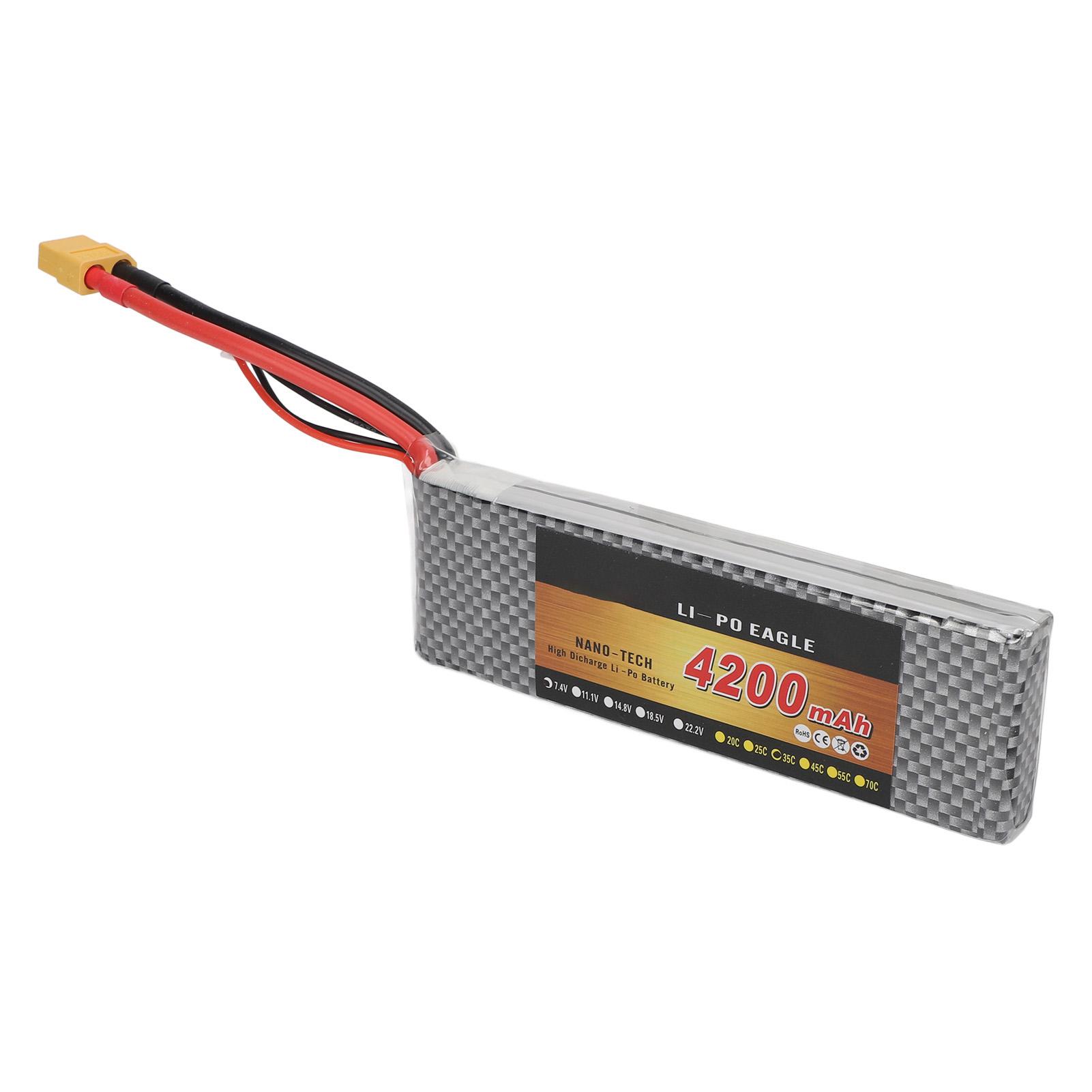 

Акумулятор для радіокерованих іграшок 7.4V 4200mAh 35C Модельний іграшковий літієвий акумулятор з роз ємом XT60 для радіокерованих літаків дронів