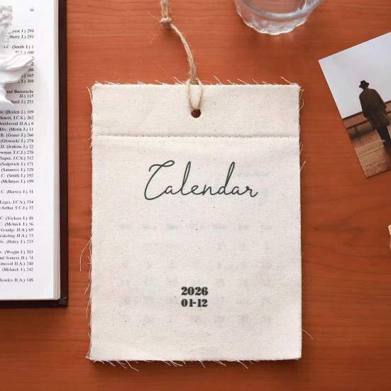 2026 Cloth Wall Calendar Wall Hanging Fabric Calendar Jan. 2026 - Dec. 2026 12