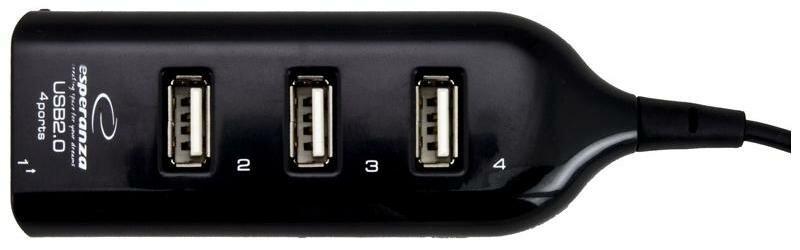 Hub Usb 2.0 Rozdzielacz Na 4 Porty Adapter Do Komputera Laptopa Aktywny