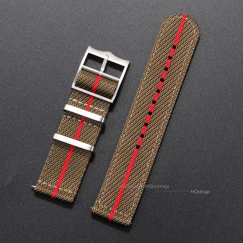 Premium Nylon Uhrenarmband für Rolex 20mm 22mm Militärarmband für Seiko Stoff Leinwand Armband für Damen Herren Armee Sport Armband