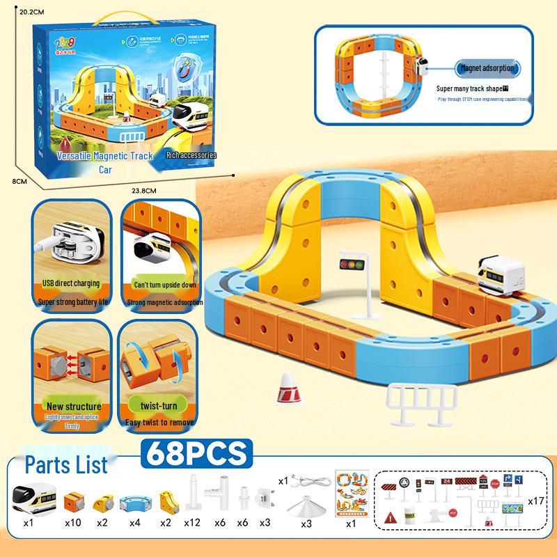 Magic Track Cube: Versatile Magnetic Assembly Toy Car with Free Shipping