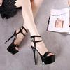 Summer 16cm High Heels Sandals Women Sexy Peep Toe Platform Ankle Buckle Strap Super High Heel Party Pumps Gladiator Sandal