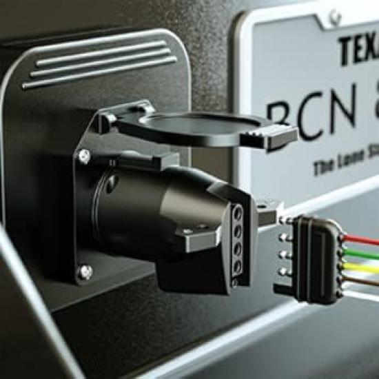 NEW SUN Ultimate Trailer Adapter, 7 Pin To 5 Pin RV Adapter, Connector For Trailers & RV Exterior Accessories, Round Plug 7 Way Blade Connector To 5