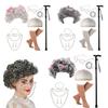Grandma Costume Set Old Lady Costume Outfit Girl Halloween Old Lady Costume Set