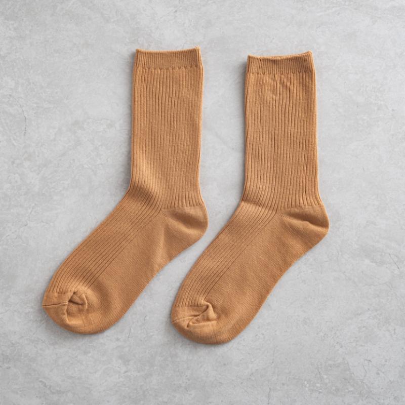 Monfoot Women S Ribbed Long Neck SockS Orange