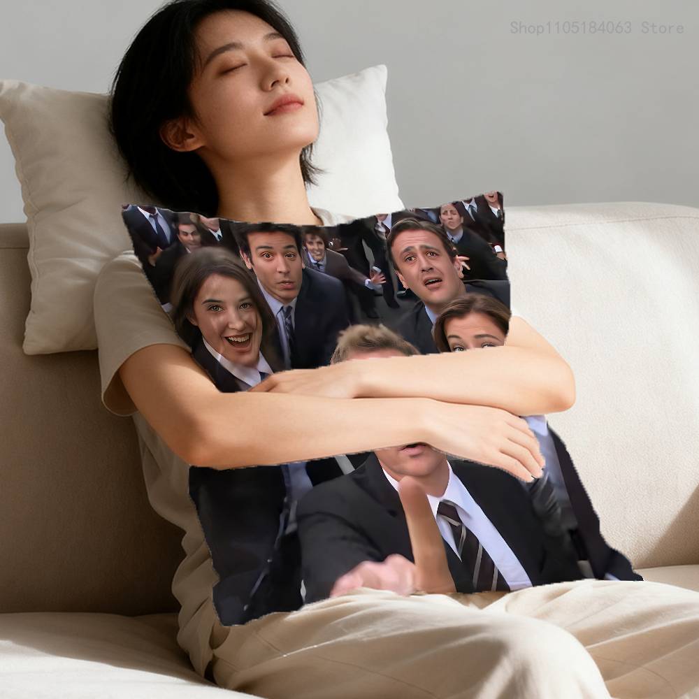 H-How I M-Met Your M-Mother Pillowcases Bedroom Living Room Sofa Home Decor Polyester Cushion Cover with Zipper