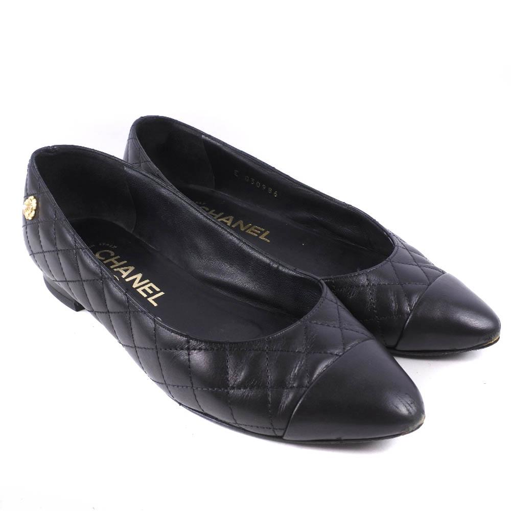 CHANEL Matelasse pumps black Calfskin Women Used