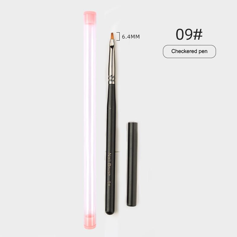 Wooden Handle Nail Drawing Brushes For Manicure Lines Painting Gradient Uv Gel Extension Builder Drawing Pen