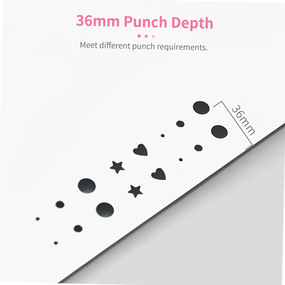 8 Sheet Capacity Handheld Hole Punch Metal Hole Punch Single Hole Puncher Greeting Cards