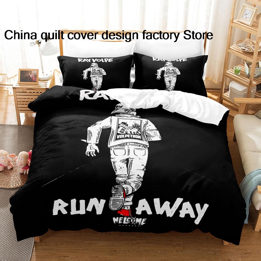 

Ray Volpe Volpetron Face Beding Set Single Twin Ful Quen King-Sized Dimensionsd Dimensions Bed Linen Set Adult People Kid Bedrom Duvetcover Sets 135*200cm Eu-Single