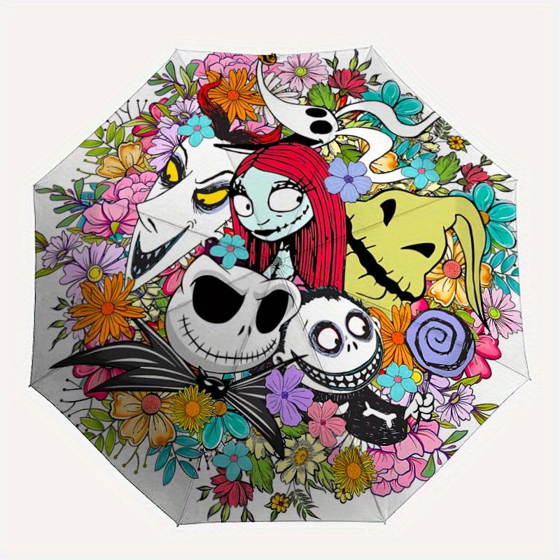 

1pc Nightmare Before Christmas 8-Rib Automatic Folding Umbrella, Portable & Foldable, All-Season Portable Umbrella for Women & Men yy250731176