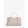 [japan Limited] Arden Top Zip Satchel Medium   Mk Signature 35f5g4xs2b2605 Light Cream Multi