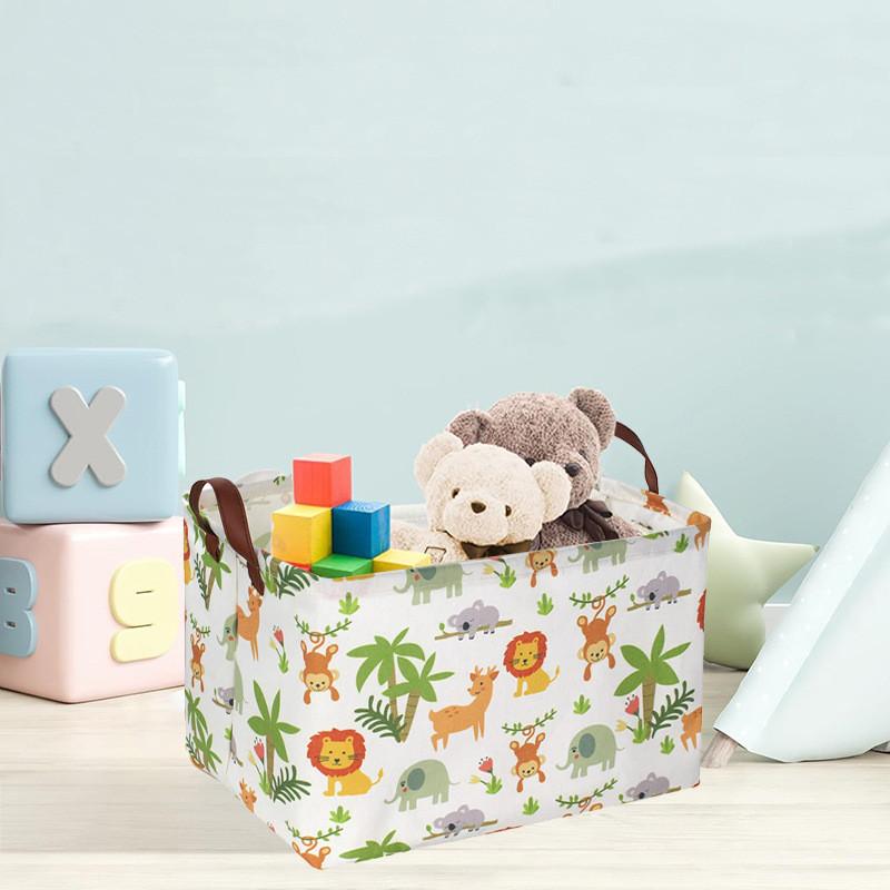 Childrens Cartoon Storage Bin With Polyester Material For Bedroom Playroom Organization
