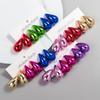 Extra Large 3pair Acrylic Chunky Waterdrop Earring Dupes for Women Metallic Color Teardrop Y2K Earring Hoops Jewelry Lightweight