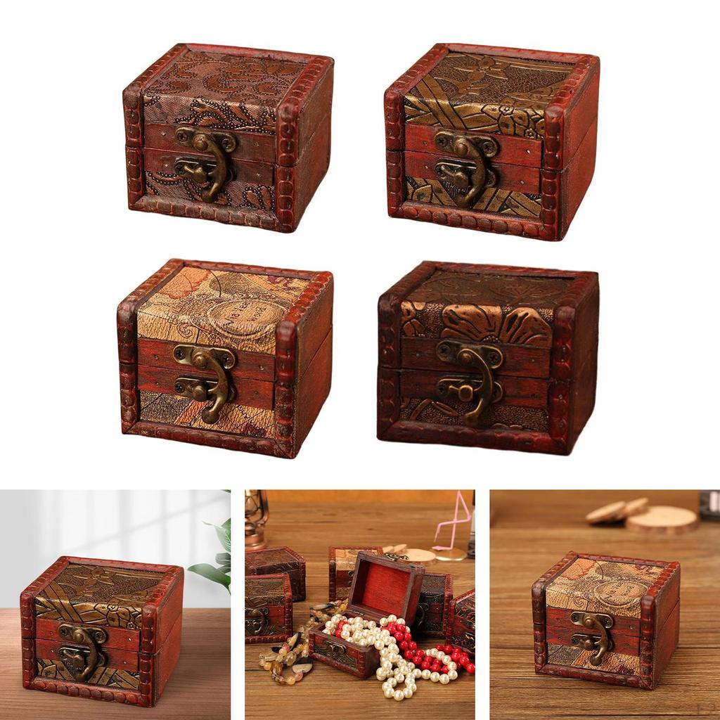 Jewelry Box with Lock Holder for Ears Bracelets Ear Studs Hairpins Cufflinks