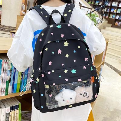Mochila Escolar com Estampa de Estrelas Mochila Feminina Mochila Estudante Grande Capacidade