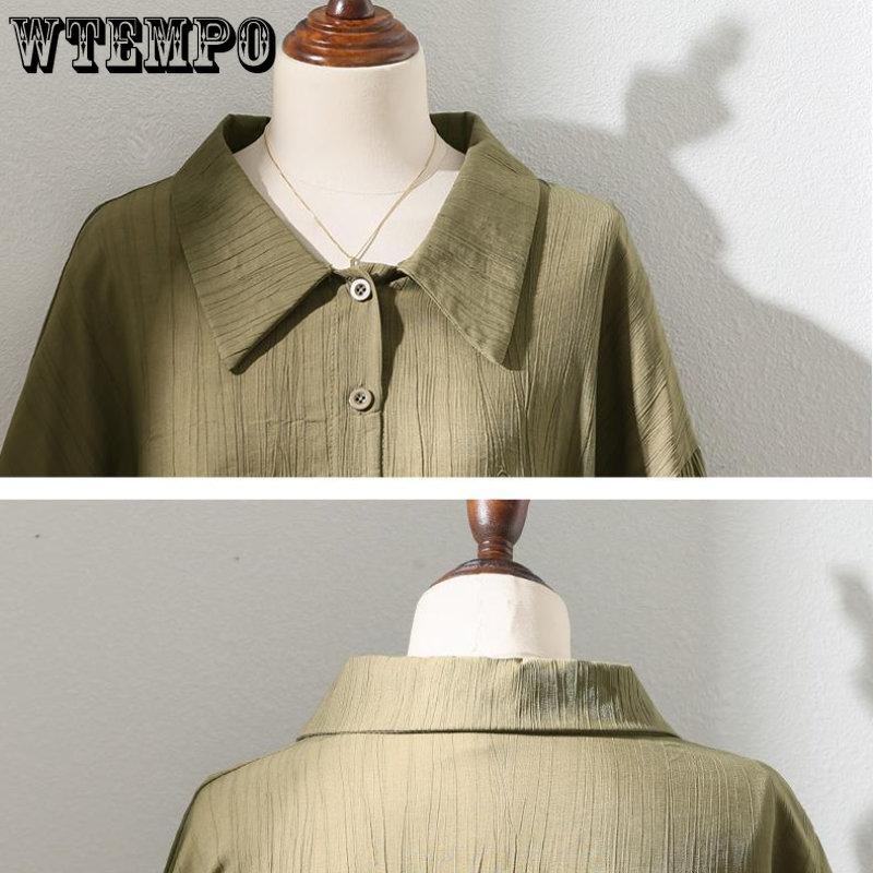 Vintage Green Shirt Spring and Autumn Women's Shirt Sunscreen Shirt with Design Sense Small Popular Loose Fashion Shirt Top