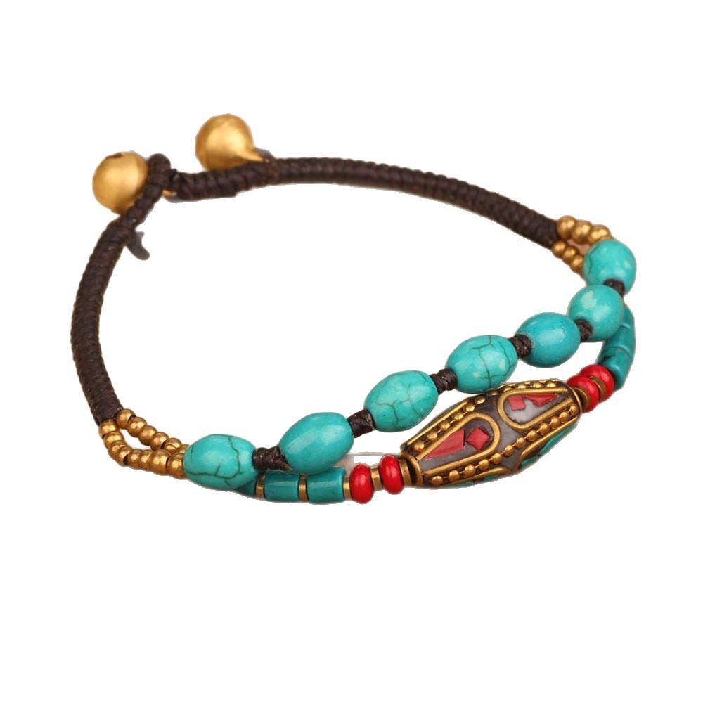 Top-Selling Tibetan Ethnic Multi-Treasure Bracelet: Trendy, Versatile, Retro Woven Style for Women