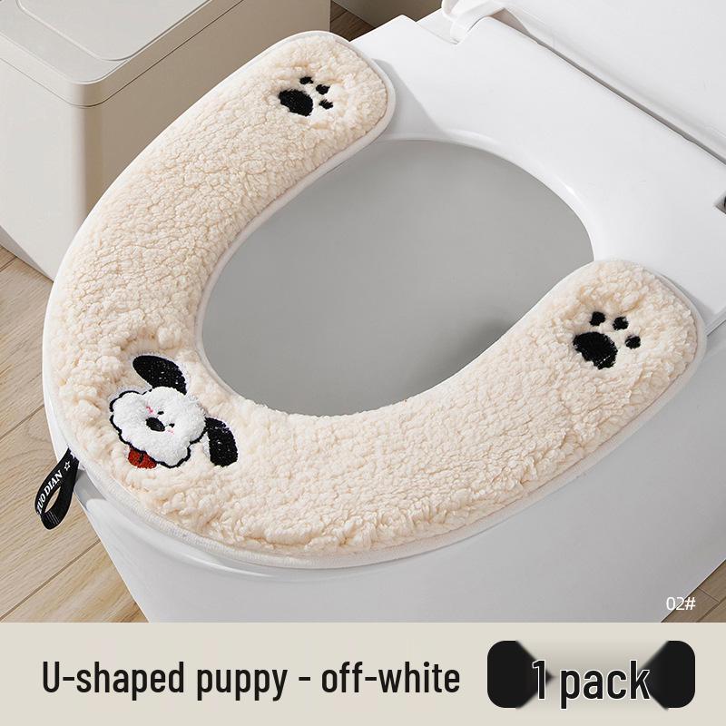 

Утолщенный комплект подушек для сиденья унитаза из овечьей шерсти для зимы - Универсальный размер