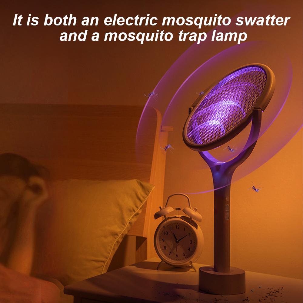 Wiederaufladbare 90 Grad drehbare Mückenvernichter-Lampe Elektrischer Insektenvernichter Licht Insektenvernichter-Falle Fliegen Sommer Fliegenklatsche