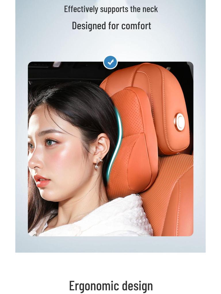 Neck Support Pillow for Ideal Headrest L6L7/L8/L9: MEGA Car Lumbar and Neck Protector