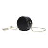 FILA Textured Commuter Chain Polyurethane Mini Round Shoulder Crossbody Bag Women bags Black F13W229167F-BK
