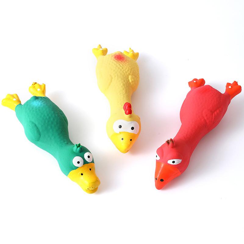 Squeaky Chicken Dog Toy - Bite-Resistant Molar Chew Toy for Puppies Dogs, Soft Safe Interactive Pet Supplies,