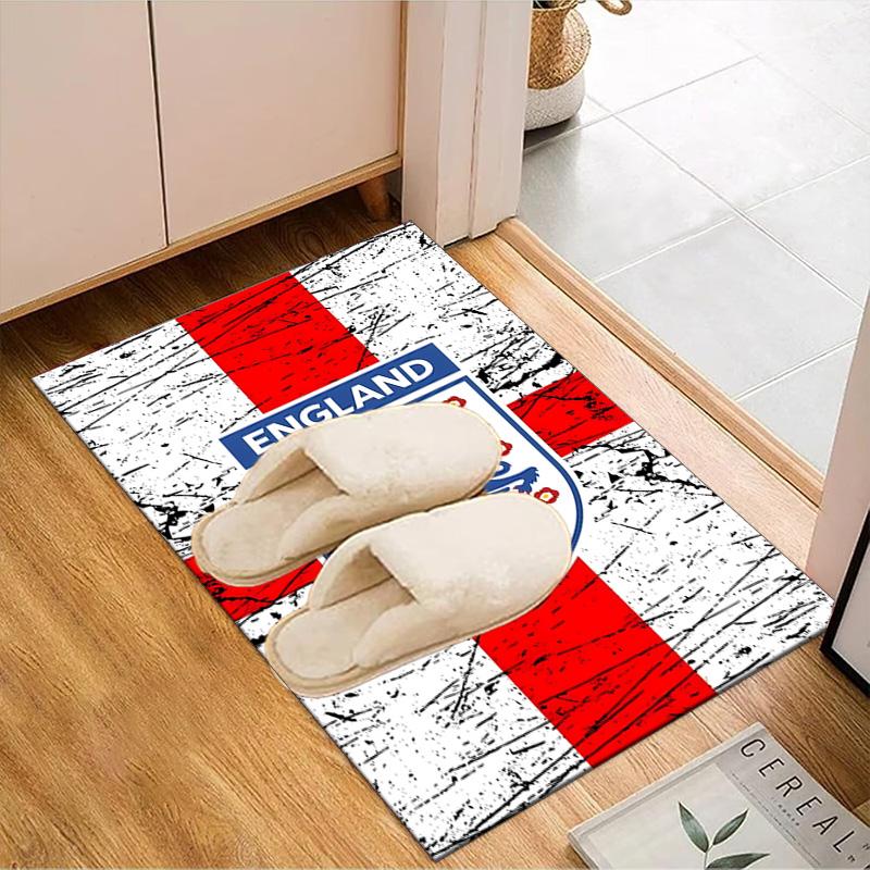 England Football Crest Printed Office Carpet Chair Cushion  Entryway Rug, Rugs for Living Room, Bedroom Christmas gifts
