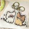 1Pair Cute Cat Keychain Pendant, Matching Couple Backpack Keychain