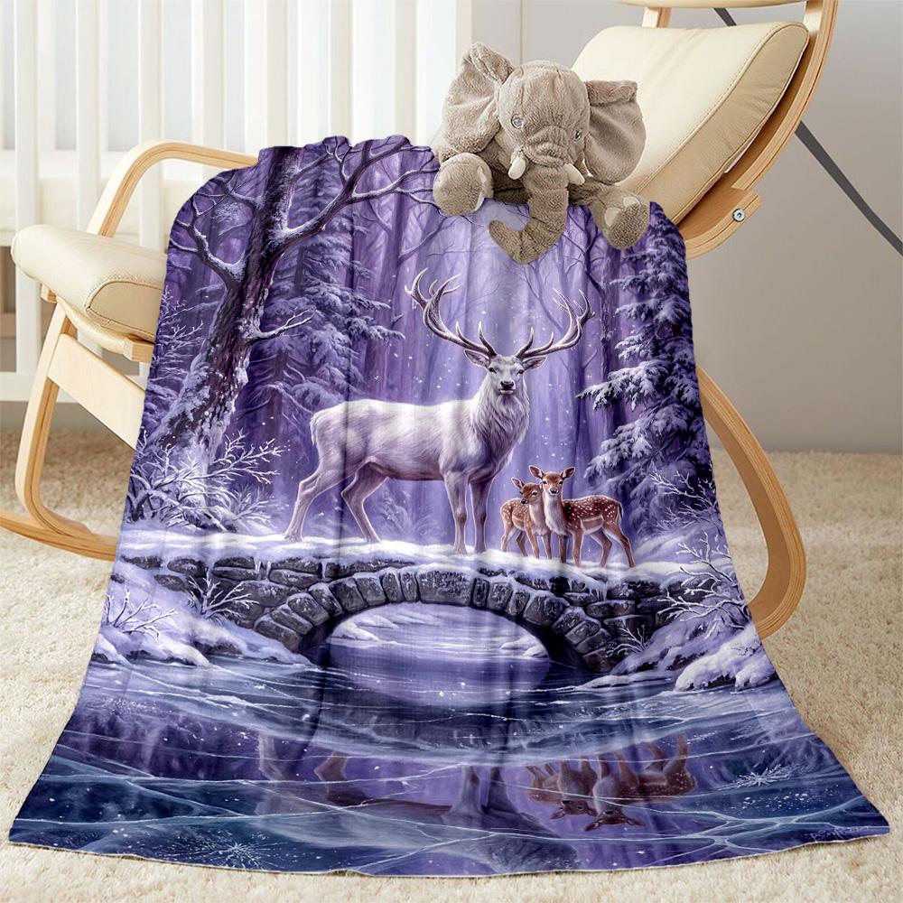 Magical Deer Fantasy Blanket,Suitable for sofas, offices, travel, living rooms, Gifts to relatives and friends, Blanket,Suitable for all seasons.