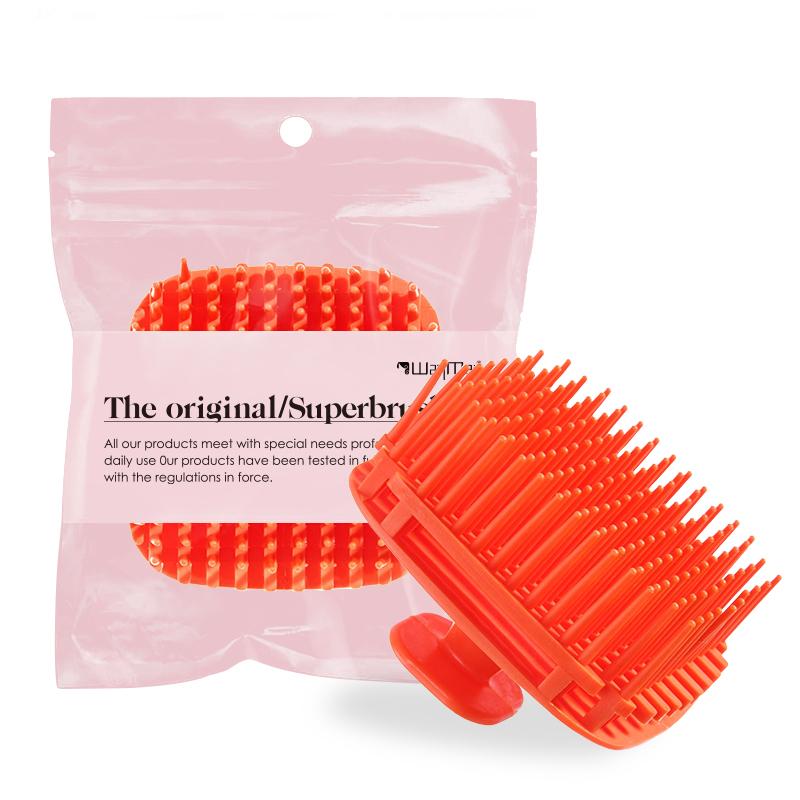 1pcs Silicone Shampoo Brush Head Scalp Massage Hair Brush Bath Shower Body Scruber High-quality Exfoliator Salon Styling Tools