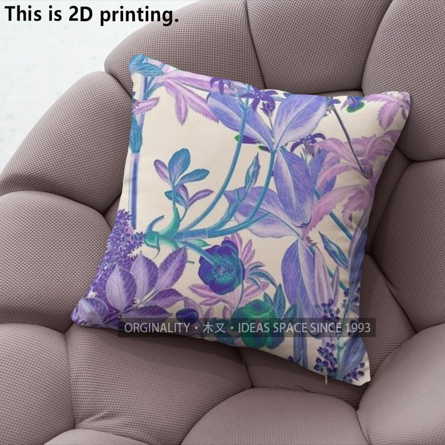 Bohemian Style D Flat Print Pillow Covers Pattern Cushion Cover Suitable For Sofa Bedroom Car Pillow Cover