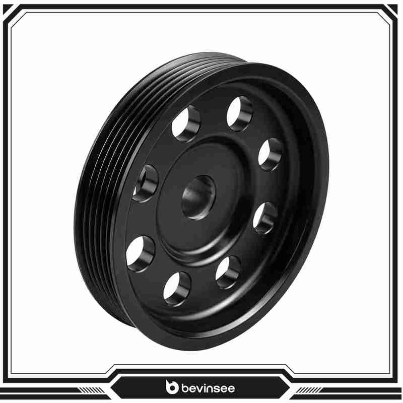 Small Diameter Billet Aluminum 5" Pulley for Power Steering Compatible with LS Vortec 4.3L 4.8L 5.3L 5.7L 6.0L 6.2L Engine Model
