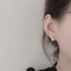 S925 Silver Needle Stud Earrings - Silver Pearl Cross Design Fashionable Earrings