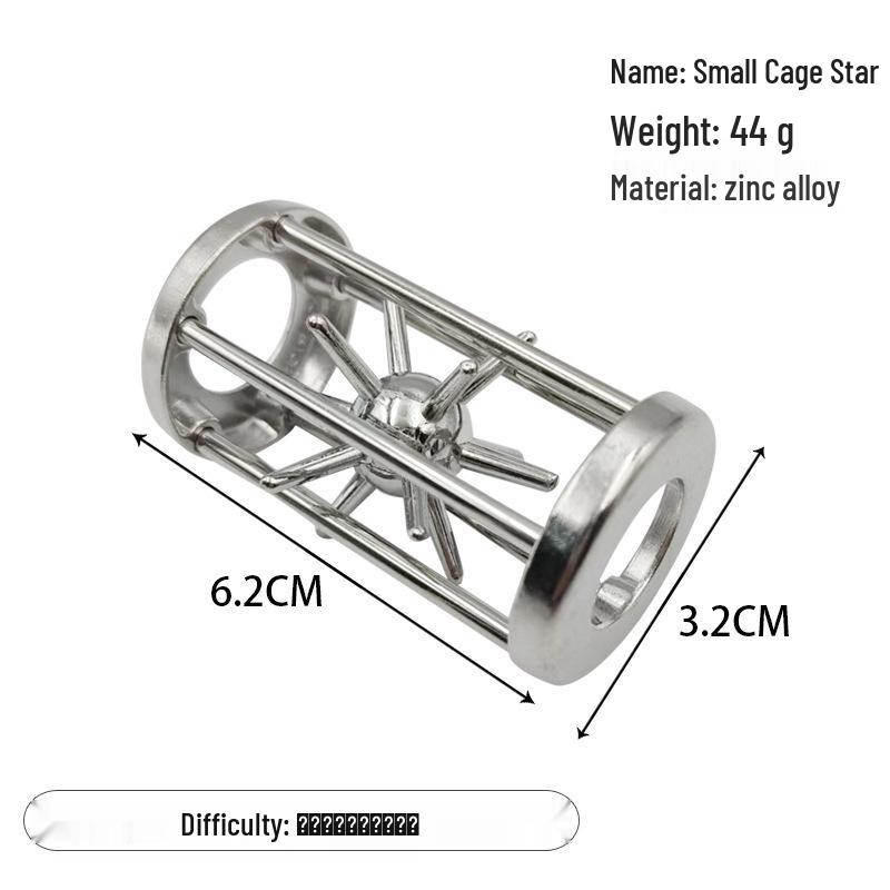 Zinc Alloy Kongming Puzzle Lock: Disentanglement Ring Educational Toy