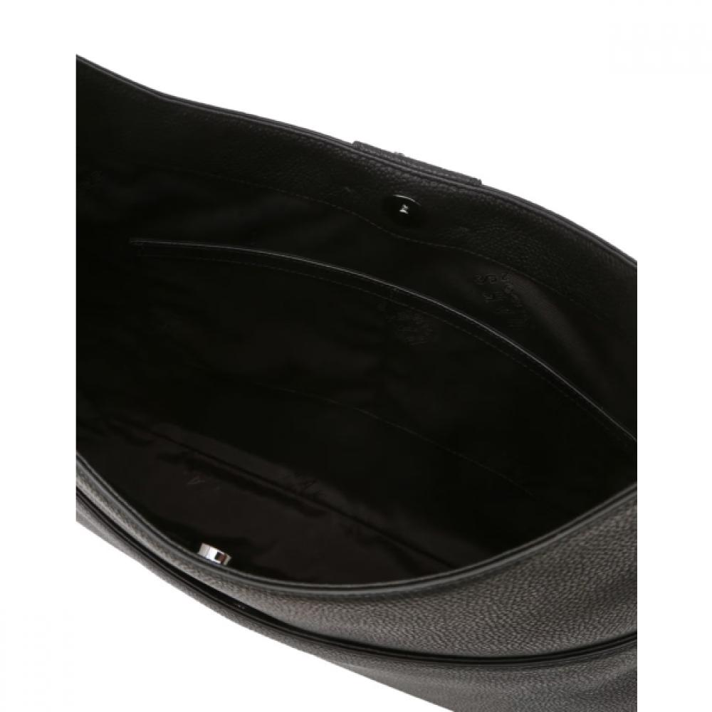 Daks Black Dd Logo Leather Shoulder Bag Dcba6f342bk
