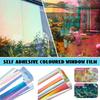 Dichroitischer schillernder Fensterfilm Regenbogen Selbstklebender Glasaufkleber Vinyl Dekorativer Glasaufkleber DIY Heimdekoration Neu